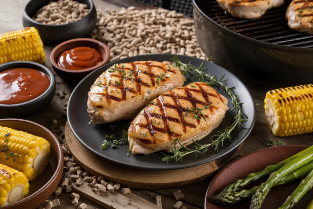 What temperature do you cook chicken breast on a pellet grill?