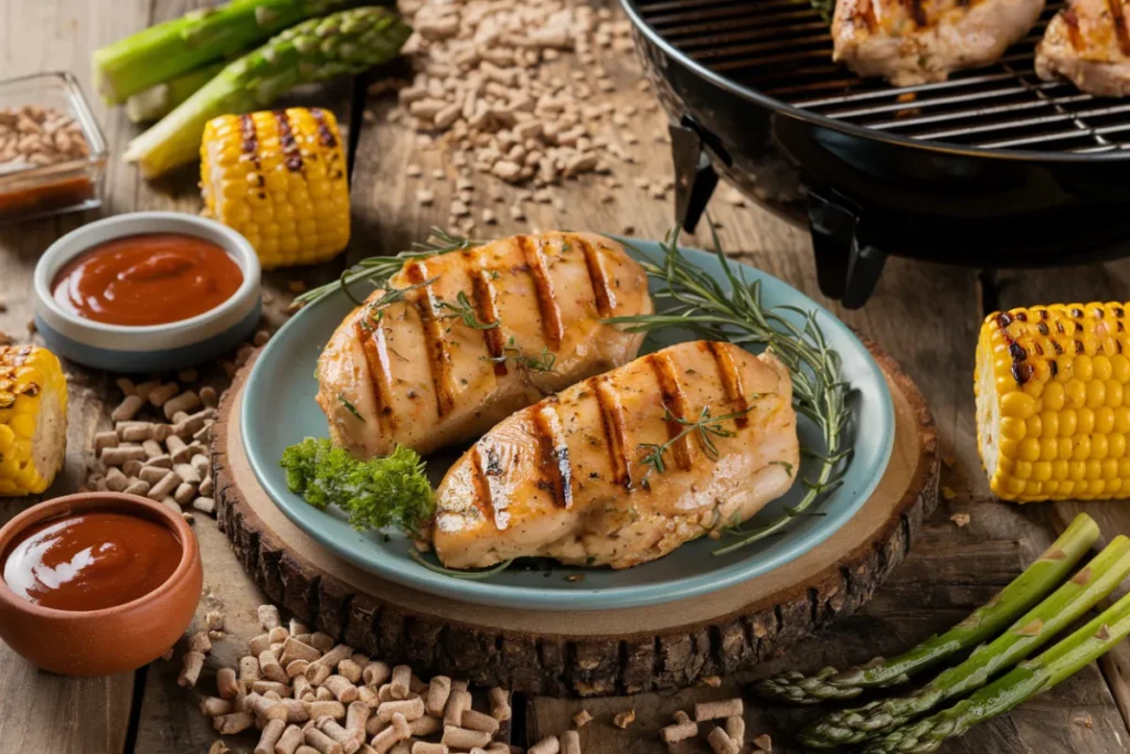 What temperature do you cook chicken breast on a pellet grill?