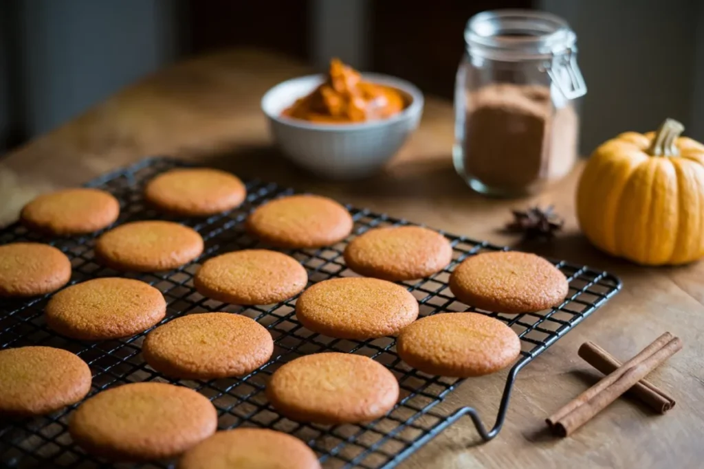 Why are my pumpkin cookies sticky after baking?