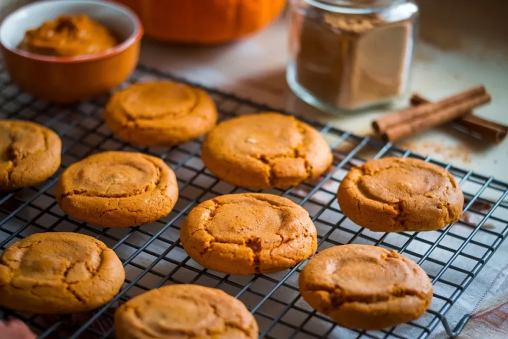 Why are my pumpkin cookies sticky after baking?