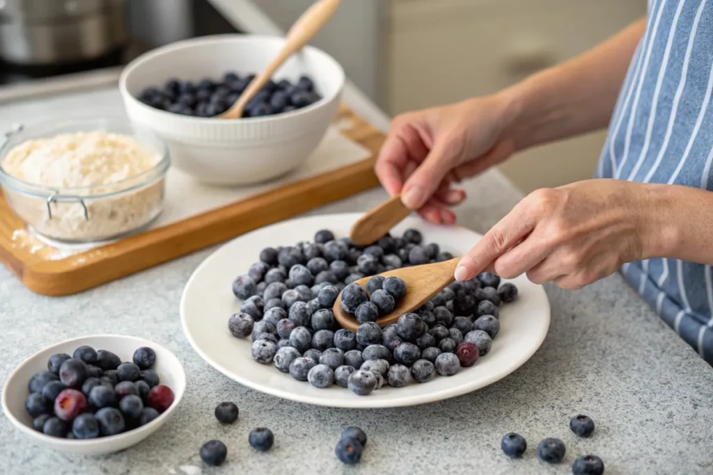 Can you use frozen blueberries in cakes?