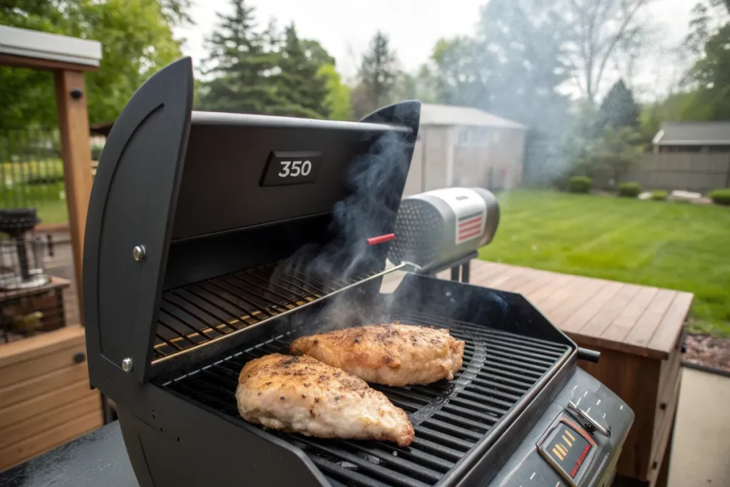 What temperature do you cook chicken breast on a pellet grill?