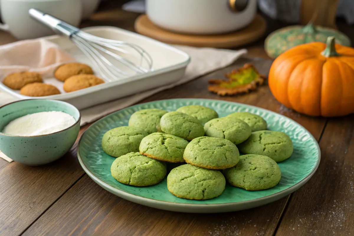 Why did my pumpkin cookies turn green?