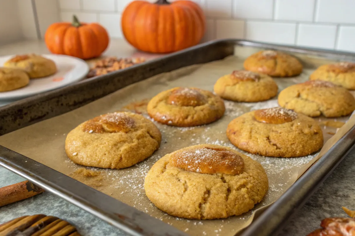 Why are my pumpkin cookies sticky after baking?