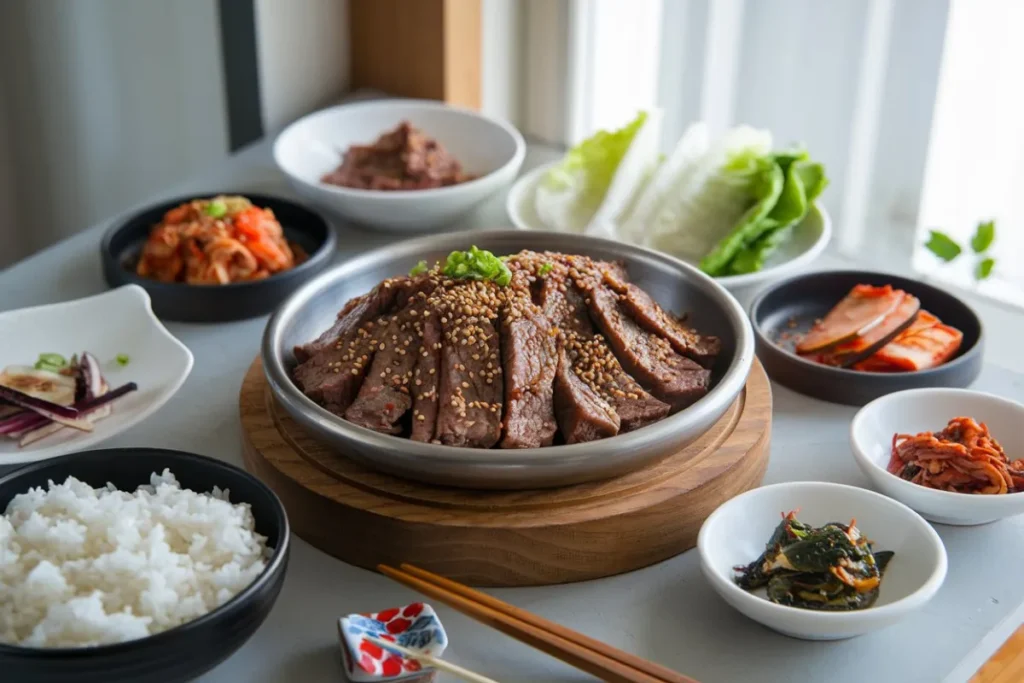 What do you eat beef bulgogi with?