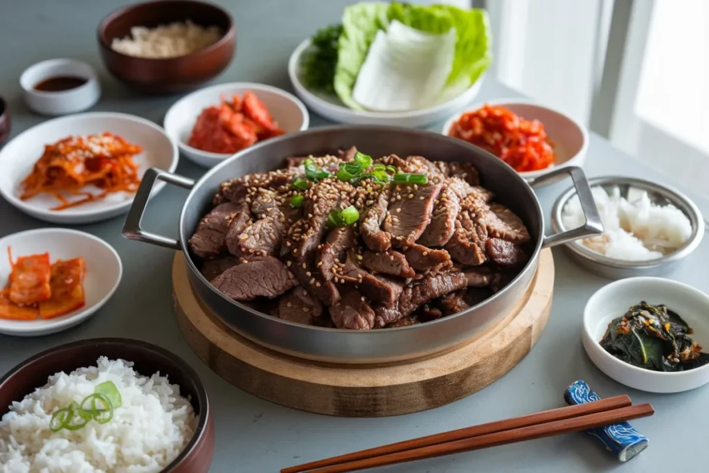 What do you eat beef bulgogi with?