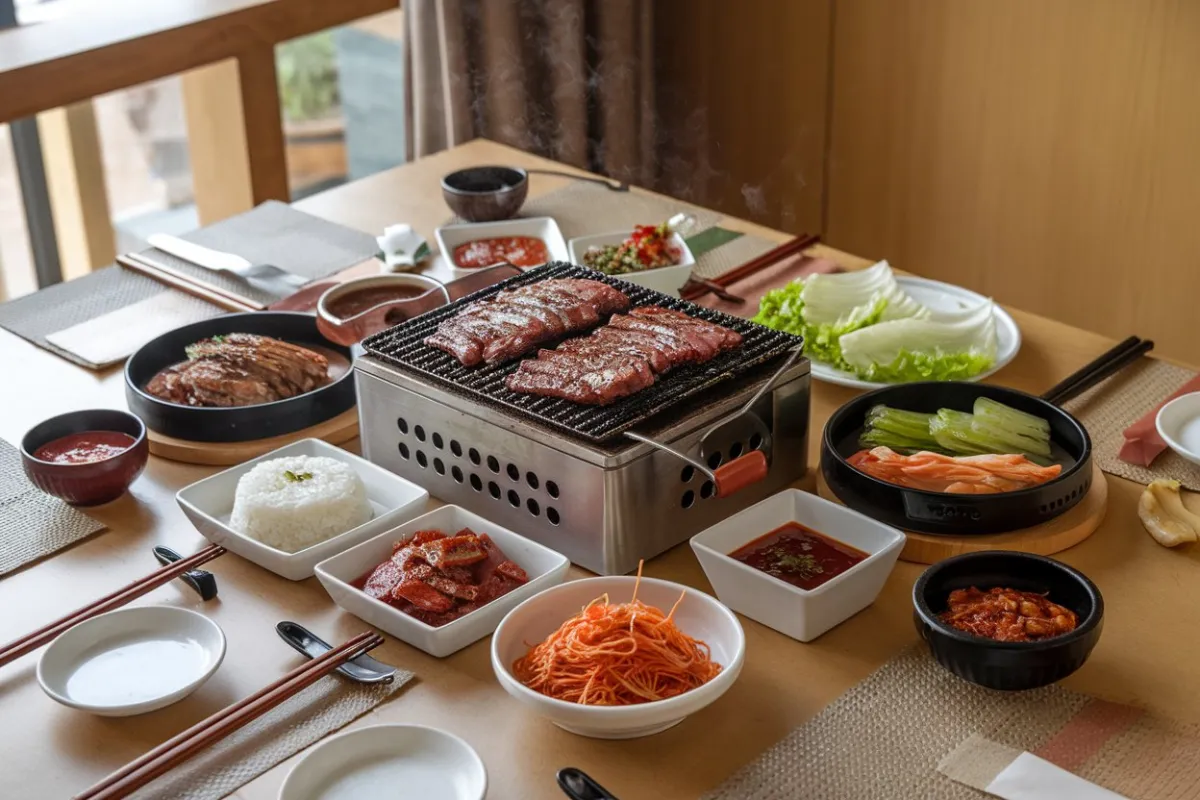 What is traditionally served with Korean BBQ?