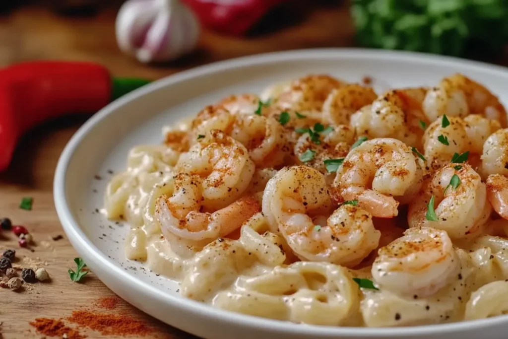 Where did Cajun shrimp pasta originate?