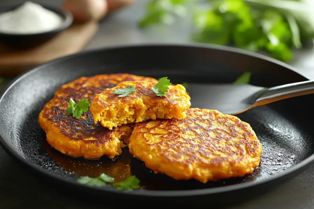 Why do my sweet potato pancakes fall apart?