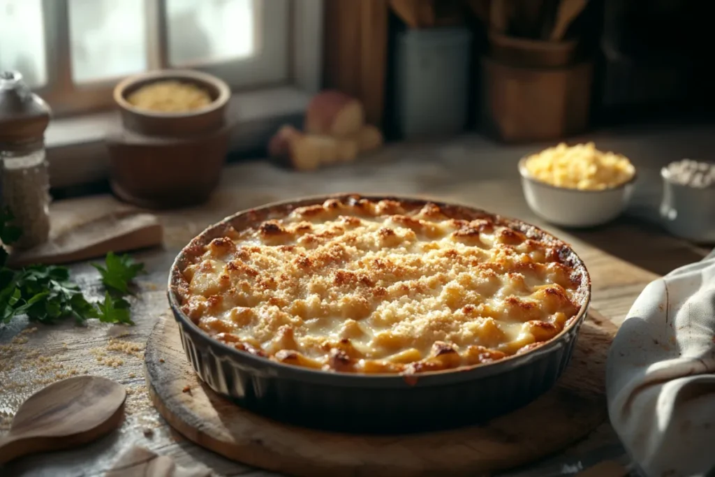 old fashioned baked macaroni and cheese