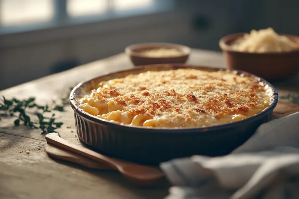 old fashioned baked macaroni and cheese