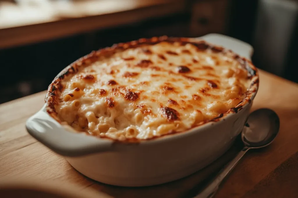 How do you keep mac and cheese moist in the oven?