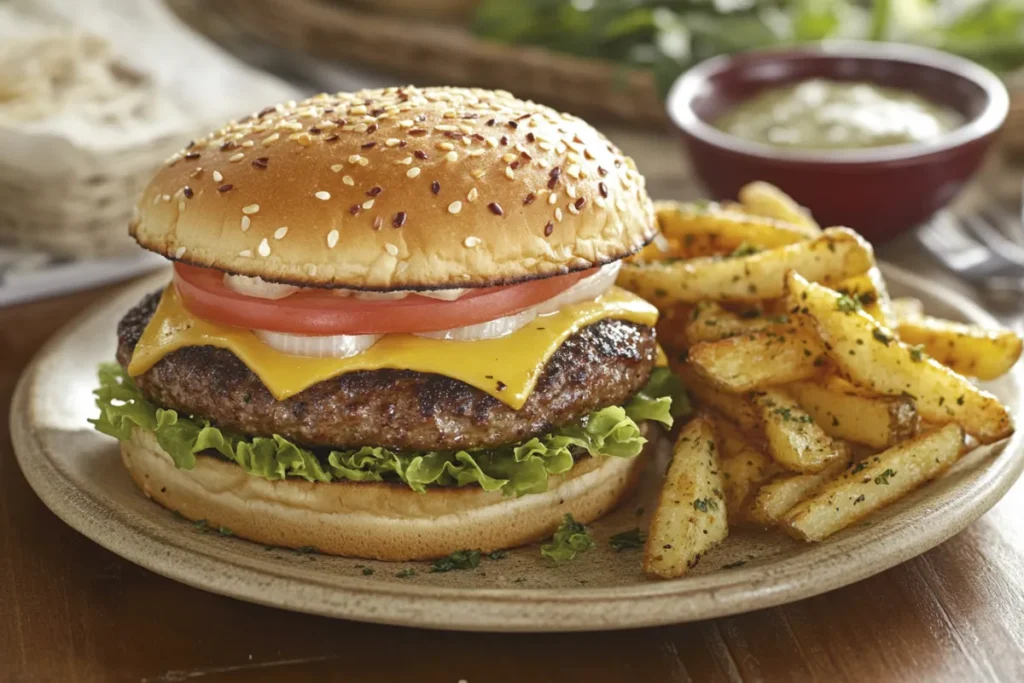 Is a cheeseburger and fries unhealthy?