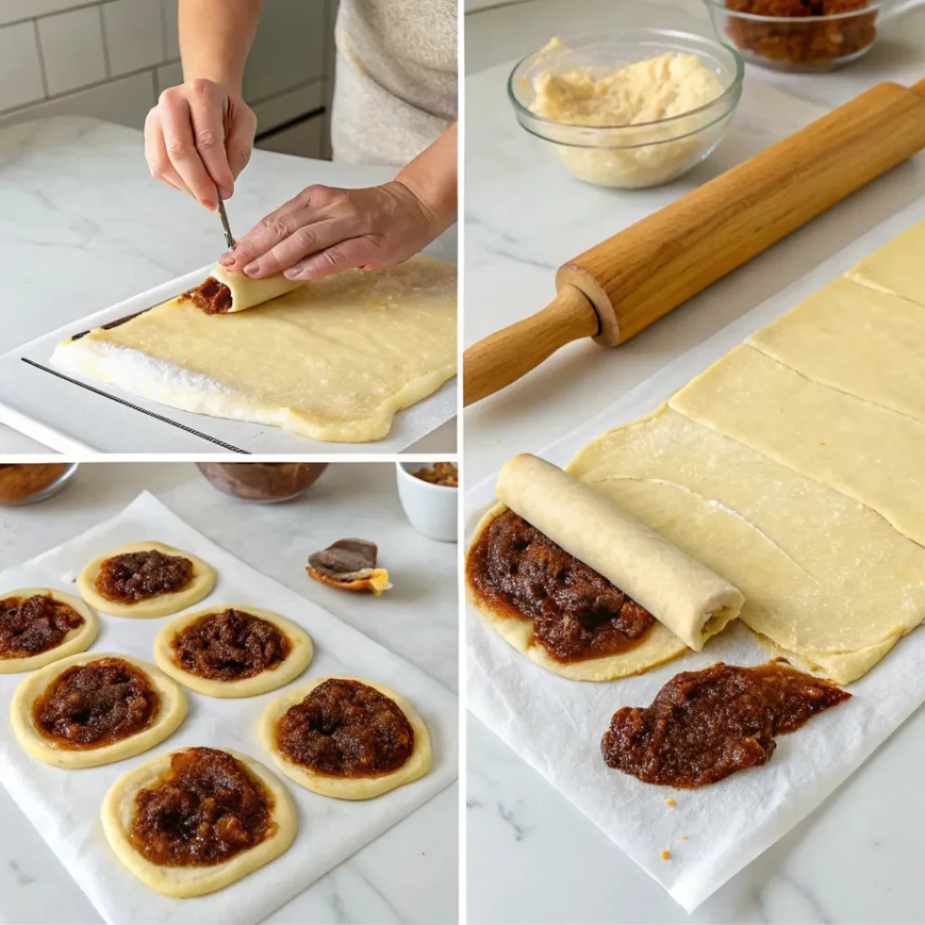 Homemade Fig Newtons Recipe – Soft, Chewy, and Better Than Store-Bought 7 Rolling and filling dough for homemade fig newtons