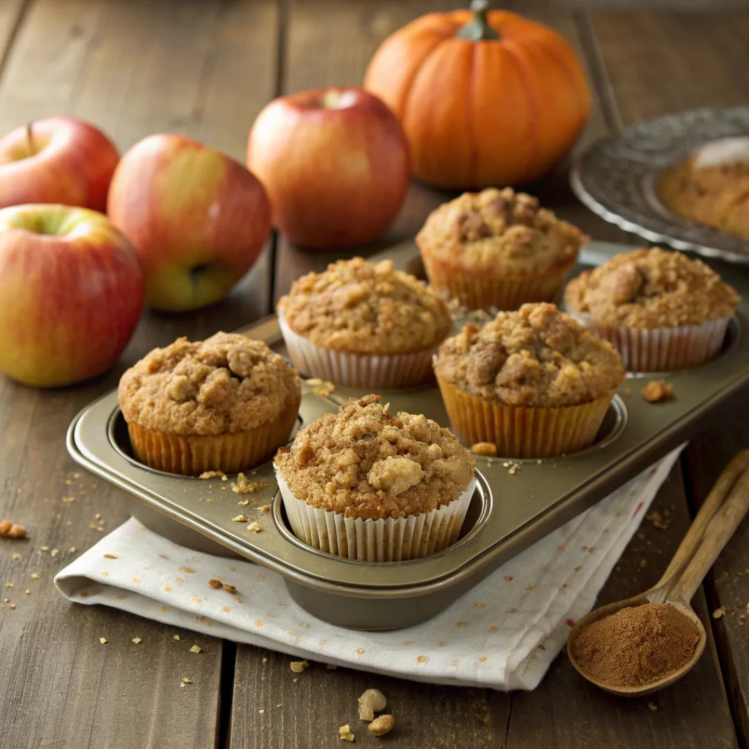 Apple Pumpkin Streusel Muffins