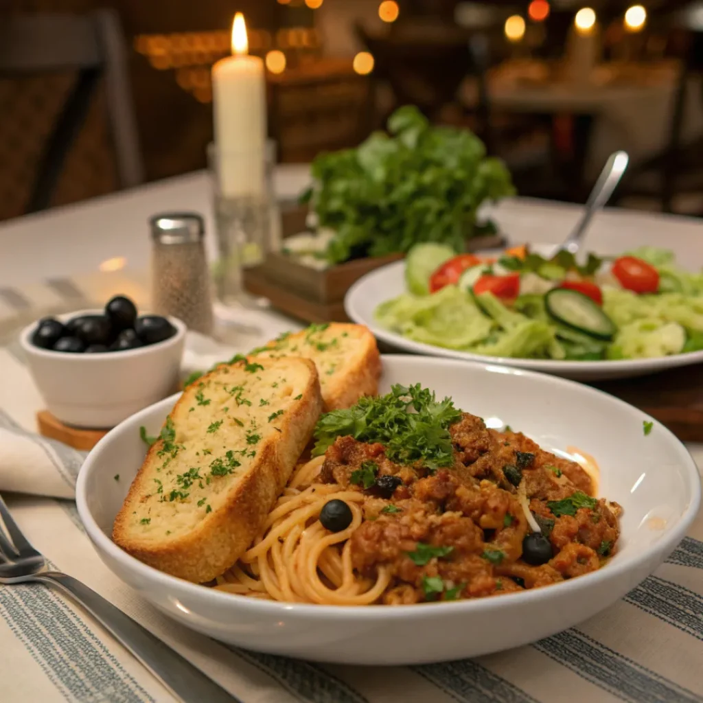 Ground Turkey Pasta – Healthy and Flavorful Weeknight Dinner 8 Ground turkey pasta with garlic bread and salad