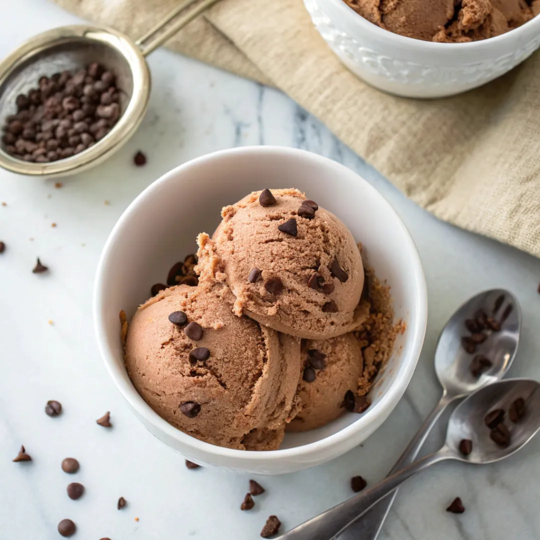 Chocolate Banana Ice Cream in a bowl