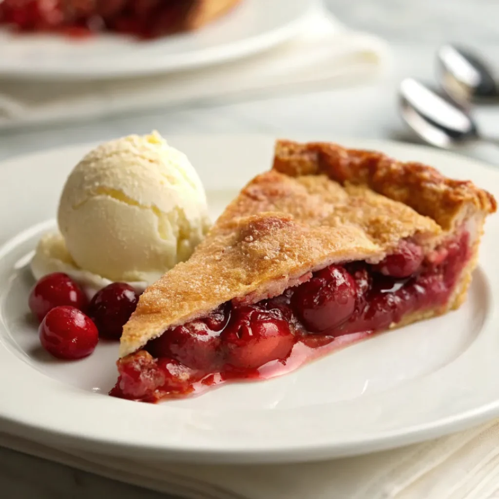 Cherry Pie Iced Tea – Delicious New Twist to Try Now 6 Slice of cherry pie with vanilla ice cream