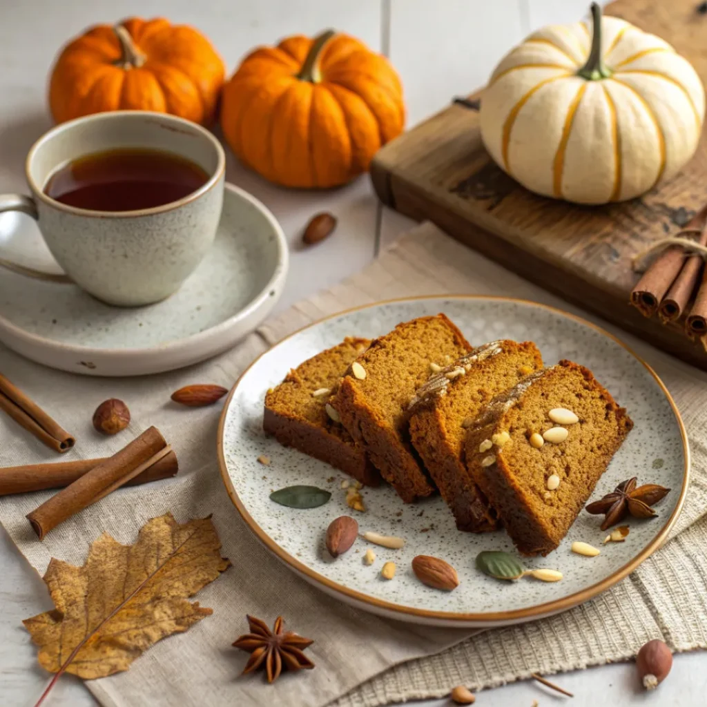 Almond Flour Pumpkin Bread – Moist & Gluten-Free Fall Treat 8 Almond Flour Pumpkin Bread with Spiced Tea