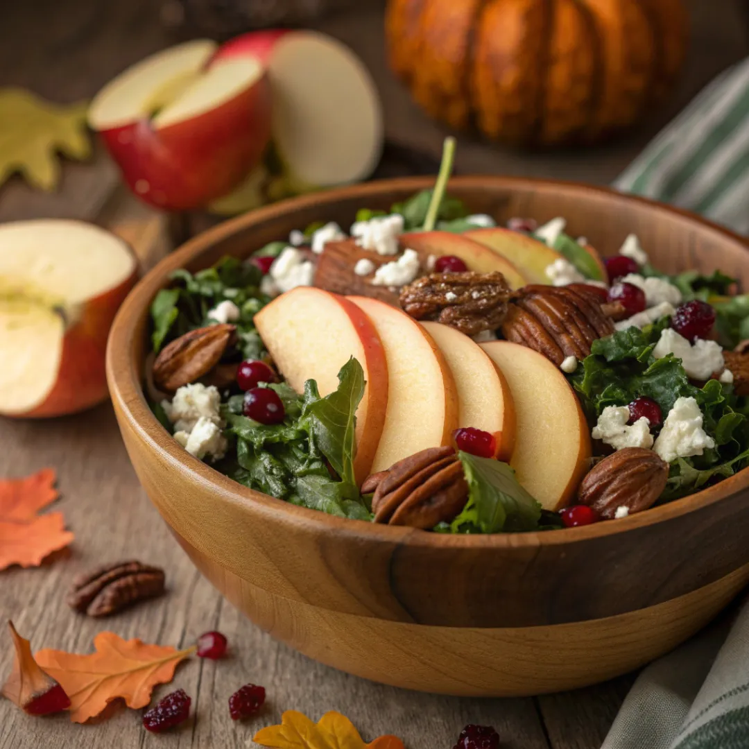 Fall Harvest Honeycrisp Apple and Feta Salad – Fresh, Crisp & Flavorful 5 Fresh fall harvest salad with Honeycrisp apples, feta, pecans, and greens