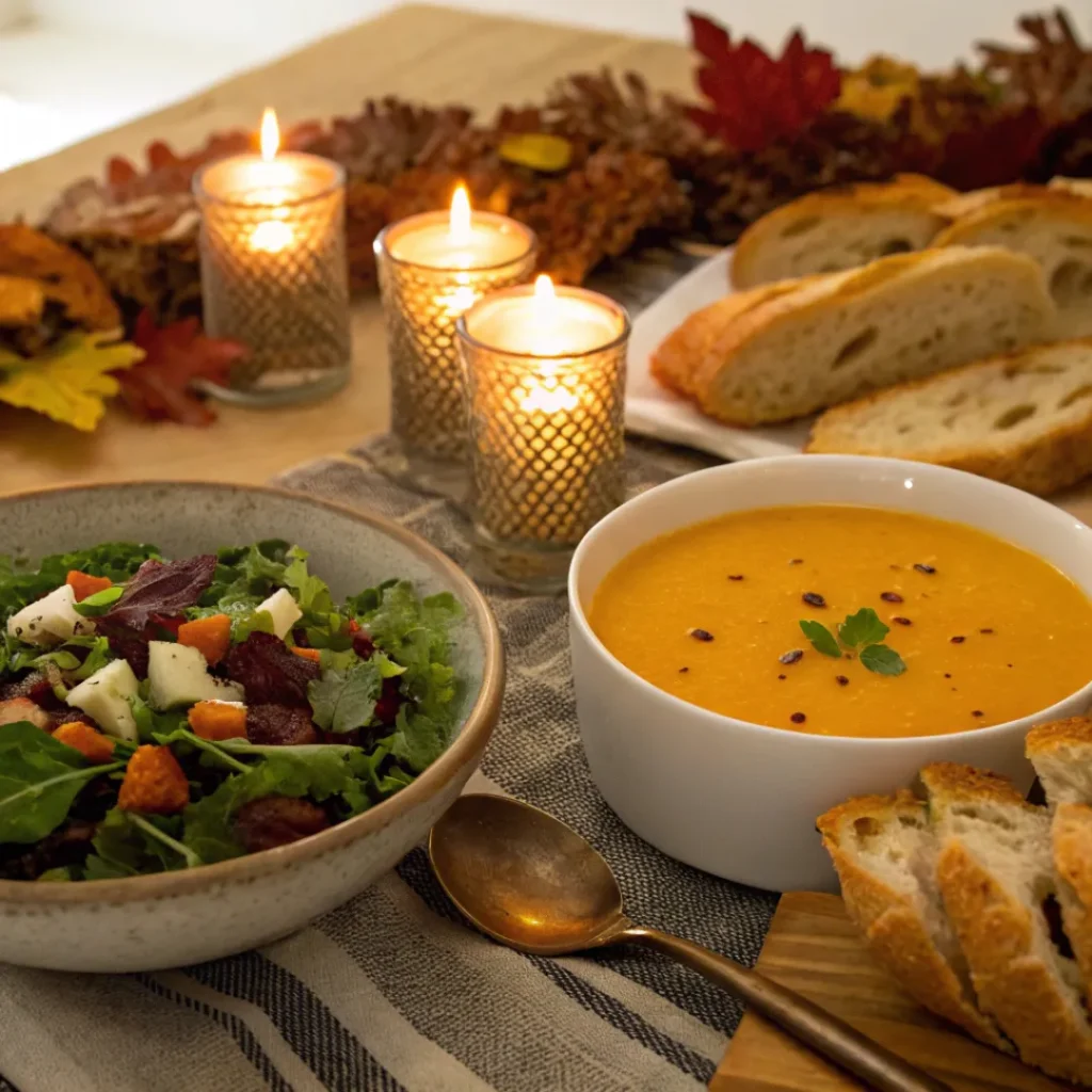 Fall Harvest Honeycrisp Apple and Feta Salad – Fresh, Crisp & Flavorful 8 Honeycrisp apple and feta salad served with soup, bread, and apple cider