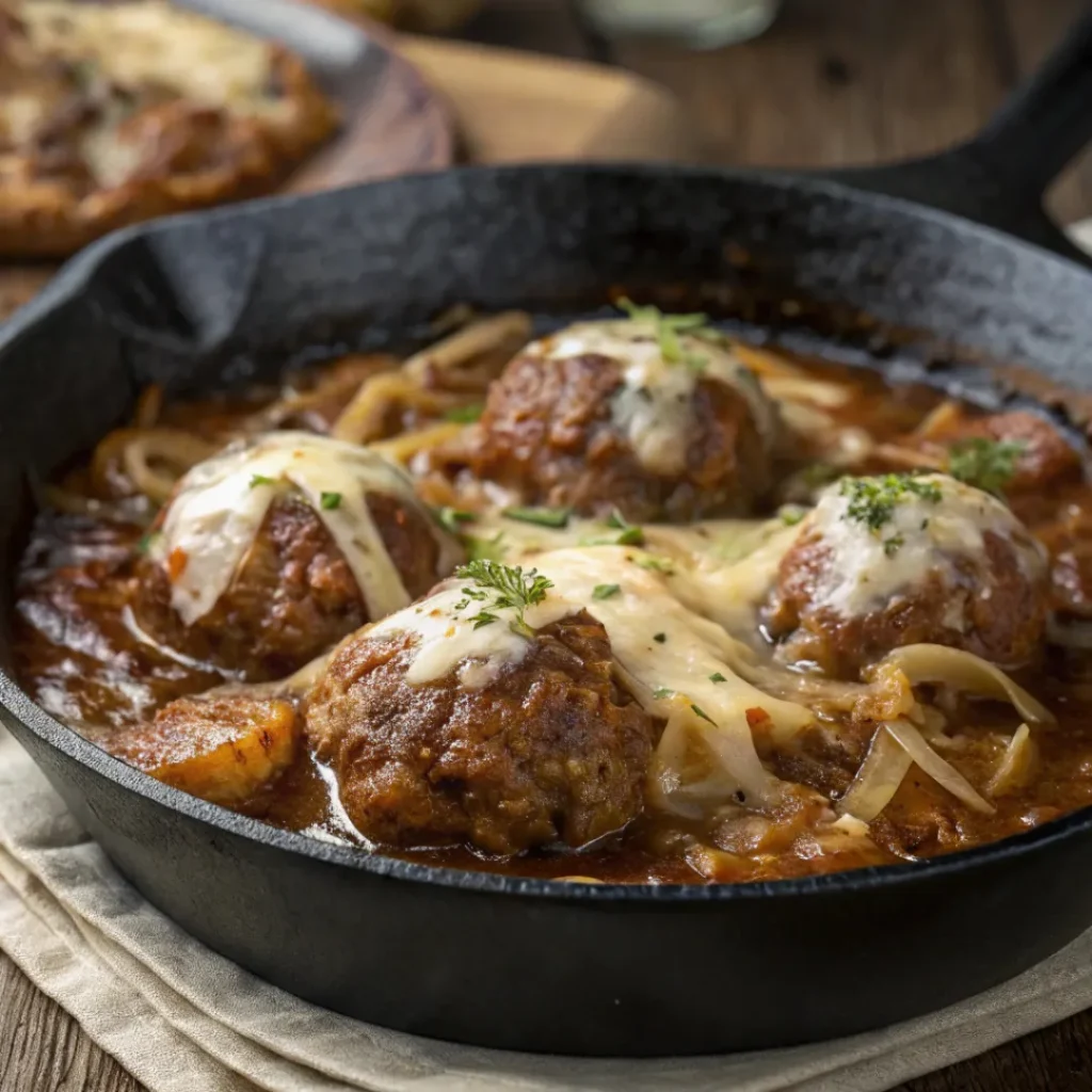French Onion Meatballs
