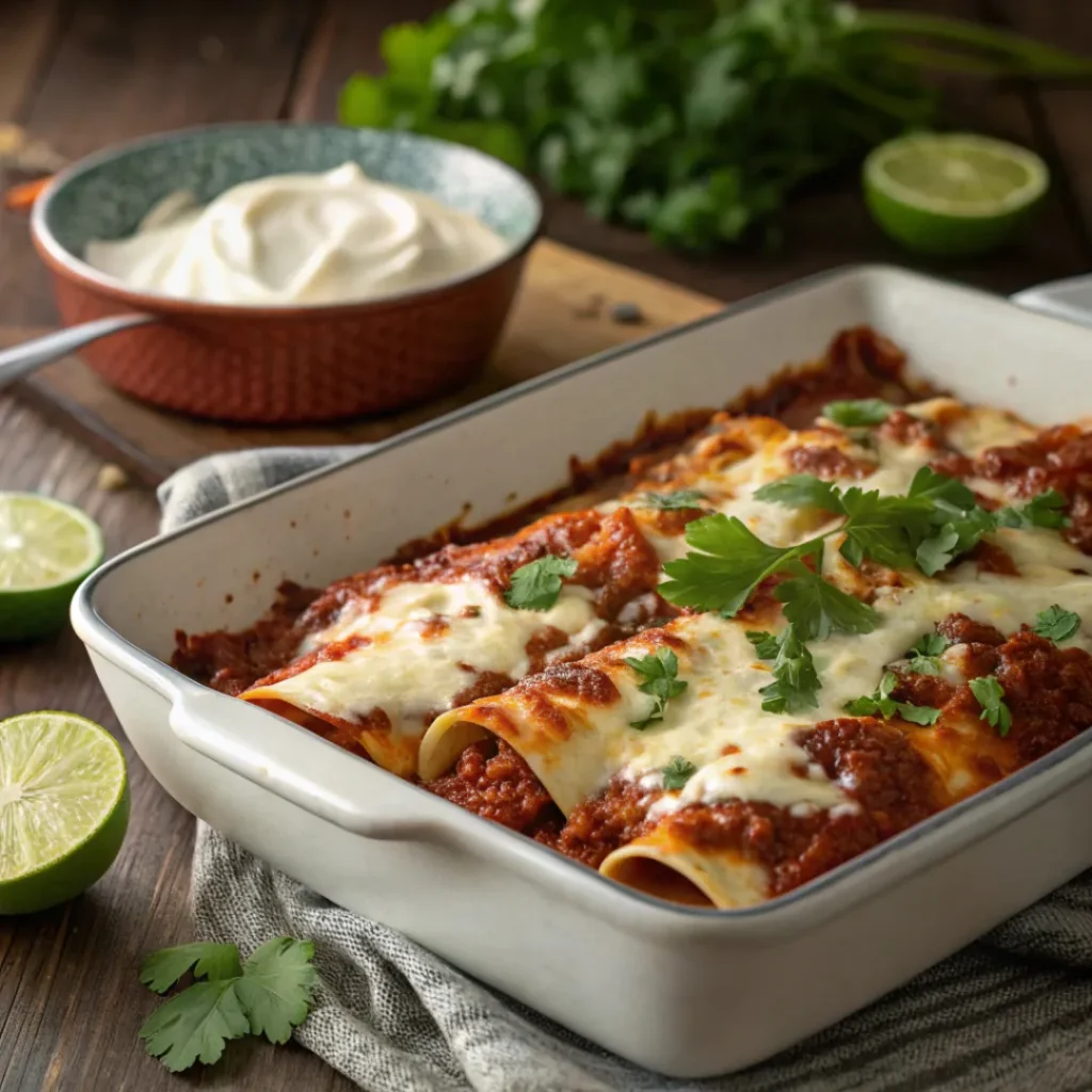 Ground Beef Enchiladas for Fall Dinner Recipes