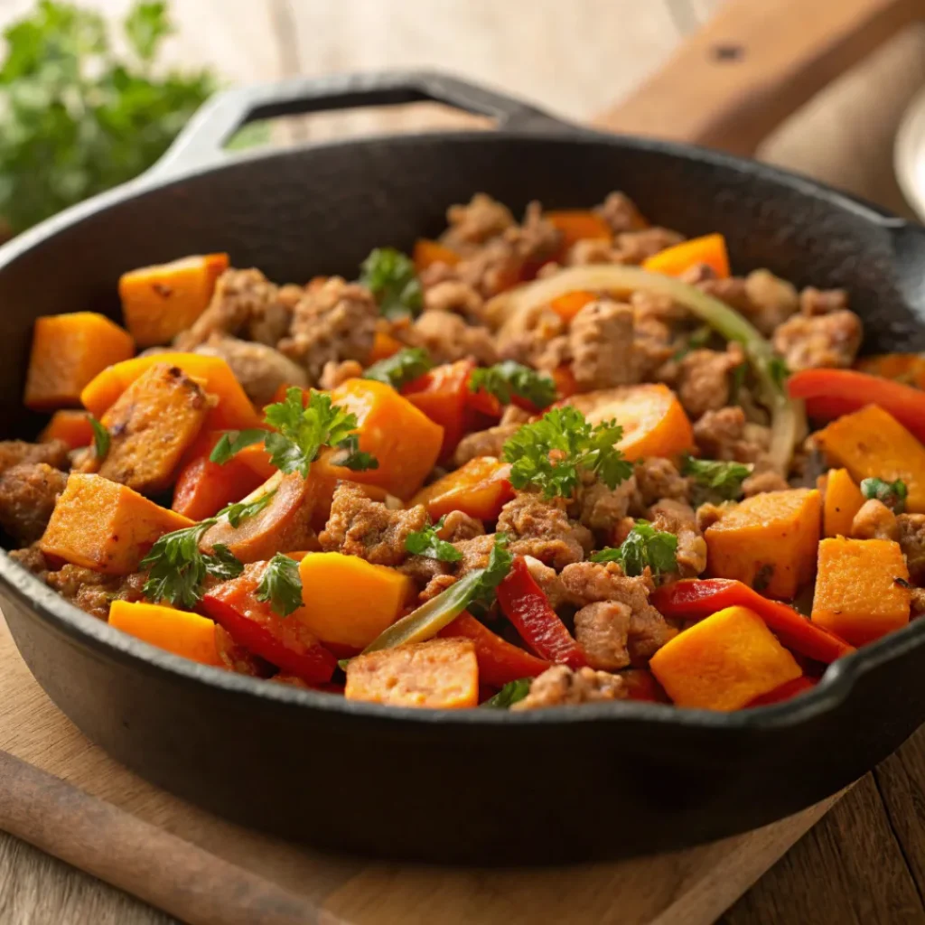 Ground Turkey and Sweet Potato Skillet