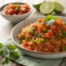 Rotel Mexican rice with tomatoes, green chilies, and cilantro