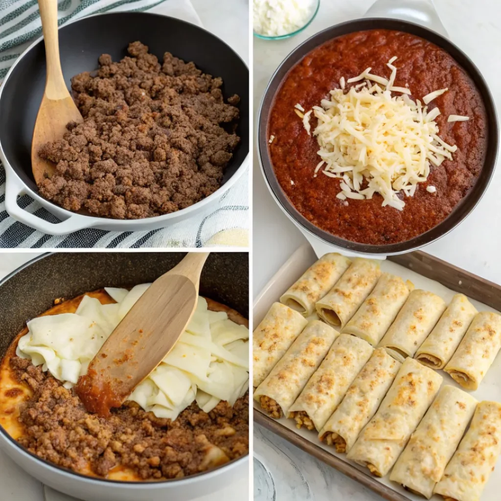 Ground Beef Enchilada – Easy & Flavor-Packed Weeknight Dinner 7 Preparation of ground beef enchiladas step by step