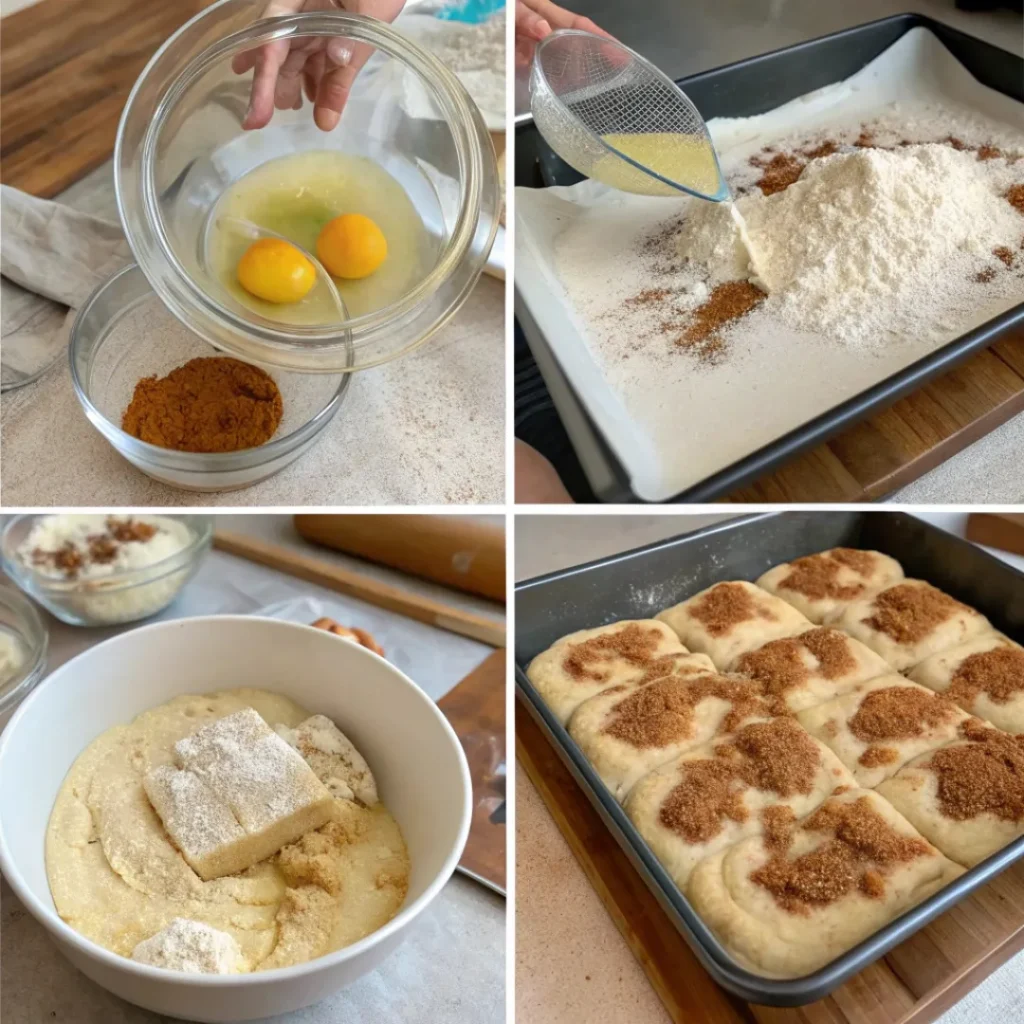 Steps Cinnamon Sugar Sweet Focaccia