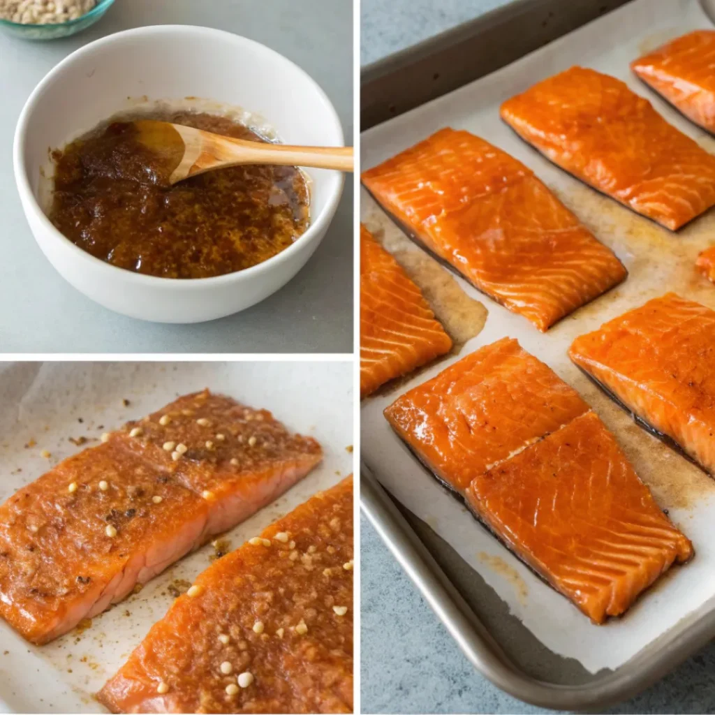 Maple Glazed Salmon – Sweet, Savory, and Perfectly Tender 7 Step-by-step preparation of maple glazed salmon