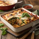 Vegetable Lasagna – Healthy & Flavorful Italian Classic 9 Baked vegetable lasagna with golden melted cheese on top