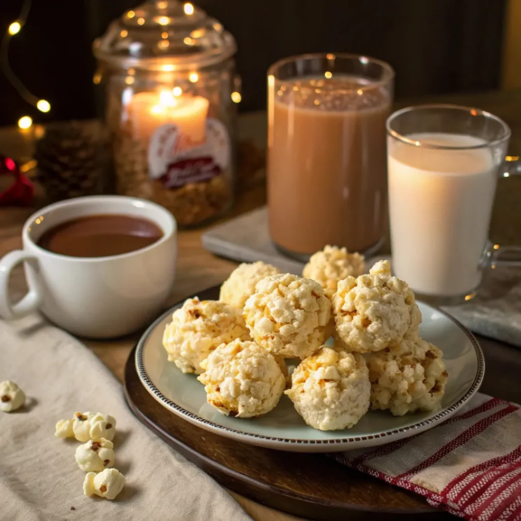 serving popcorn balls