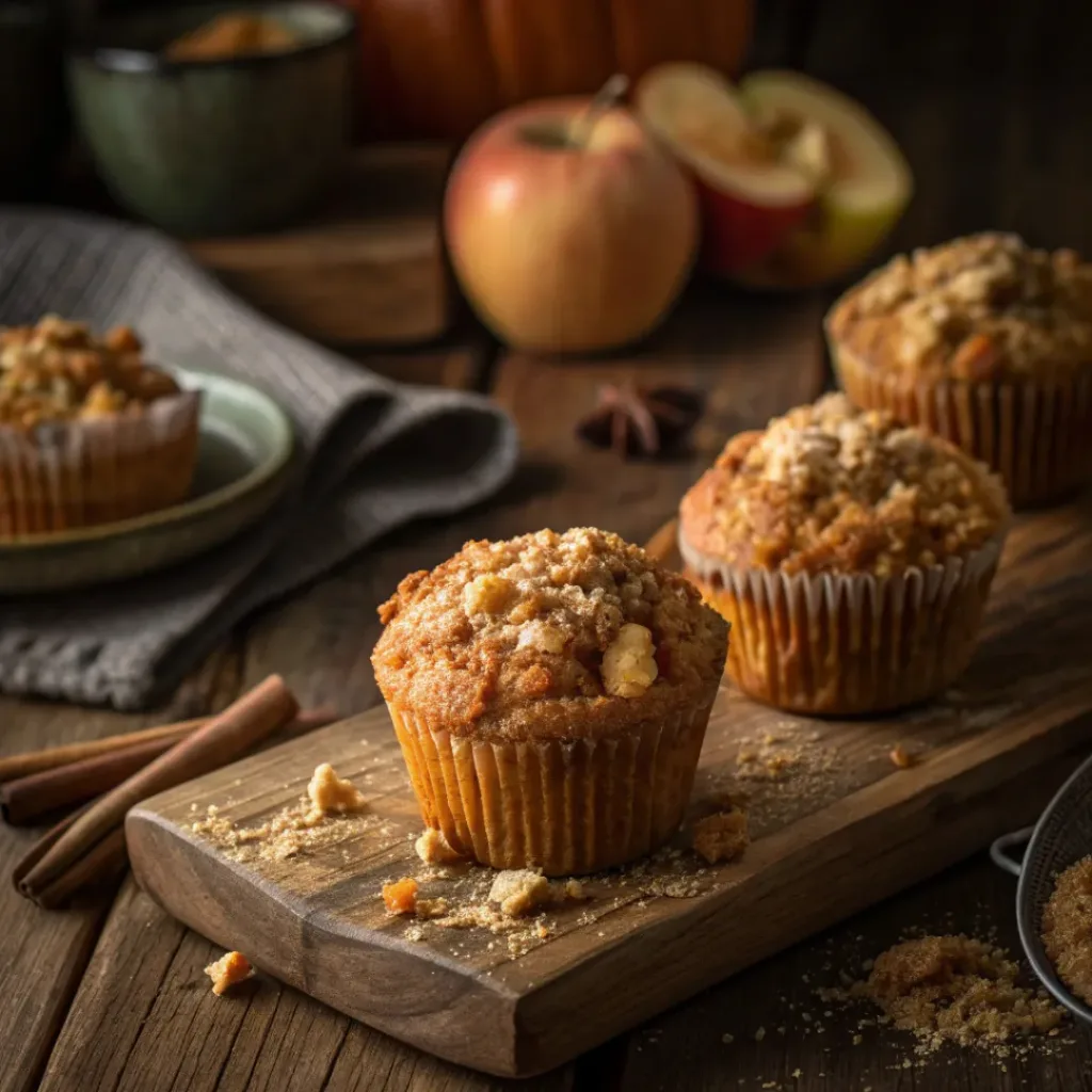 Apple Pumpkin Streusel Muffins