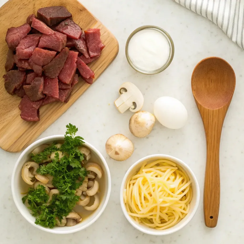 Creamy Beef Stroganoff Soup – Comfort in a Bowl 6 Ingredients for beef stroganoff soup