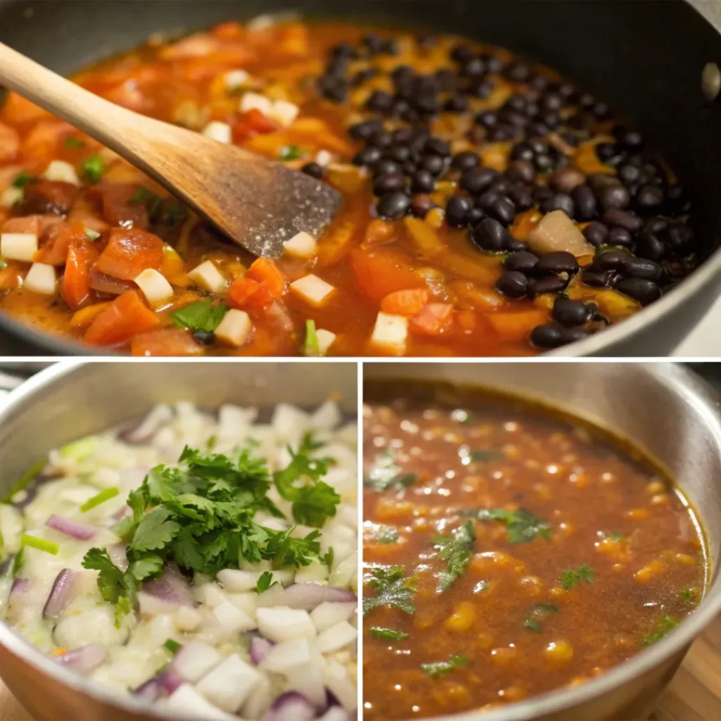 Easy Black Bean Soup – Healthy, Hearty, and Quick 7 Step-by-step process of making black bean soup
