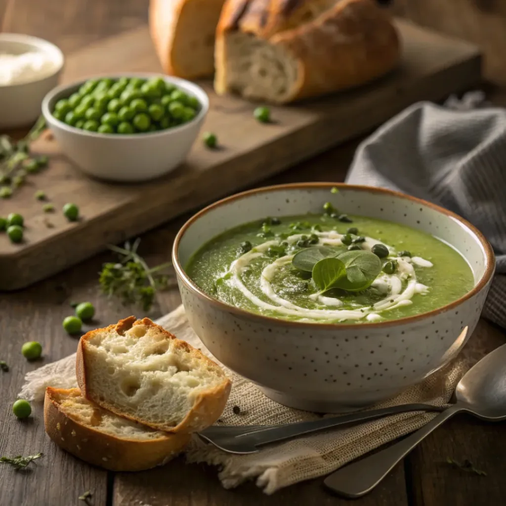 Easy Homemade Pea Soup – Healthy and Delicious 8 Step-by-step collage showing how to make creamy pea soup