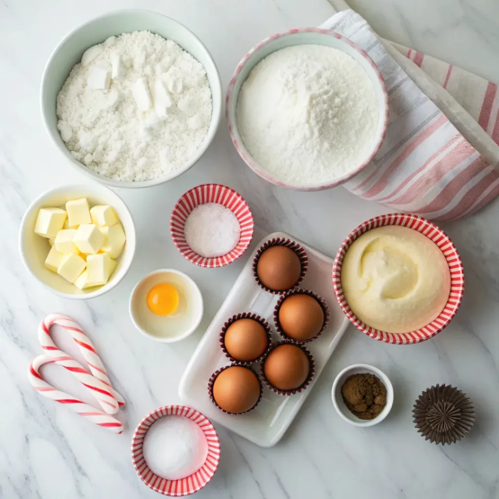 Easy Candy Cane Cupcakes 6 Ingredients for festive peppermint candy cane cupcakes