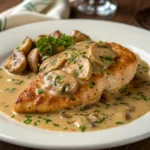 creamy chicken marsala with mushrooms and herbs