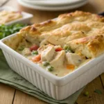 Easy Chicken Pot Pie Casserole Recipe – Perfect Weeknight Meal 9 Close-up of chicken pot pie casserole