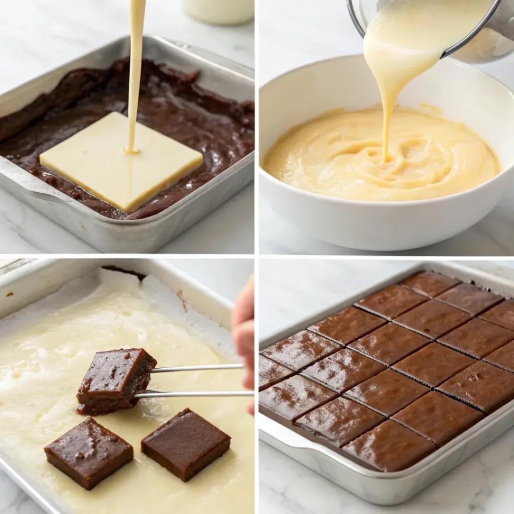 Easy 3-Ingredient Chocolate Fudge Recipe 7 Step-by-step process of making Chocolate Fudge