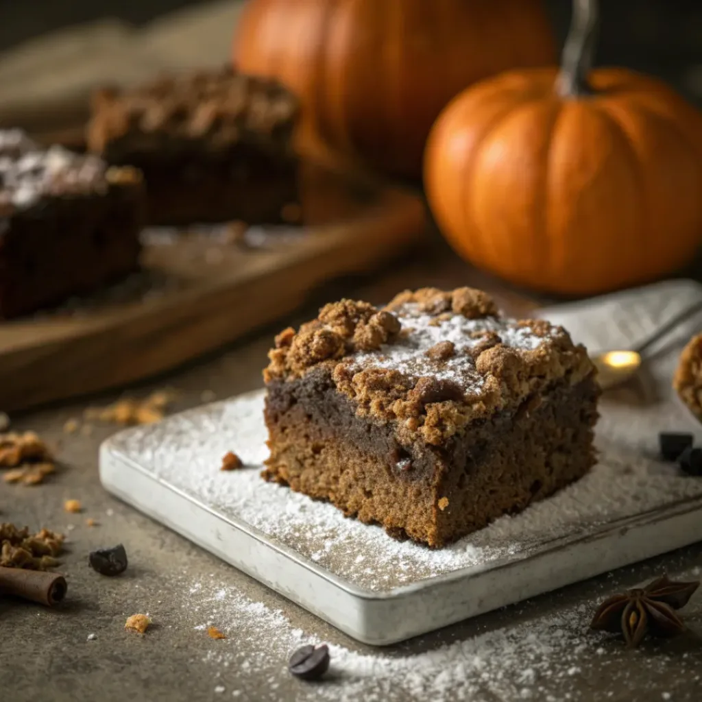 Chocolate Pumpkin Crumb Cake
