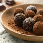 Chocolate Truffles – Easy Homemade Treats 9 Assorted chocolate truffles dusted with cocoa and nuts