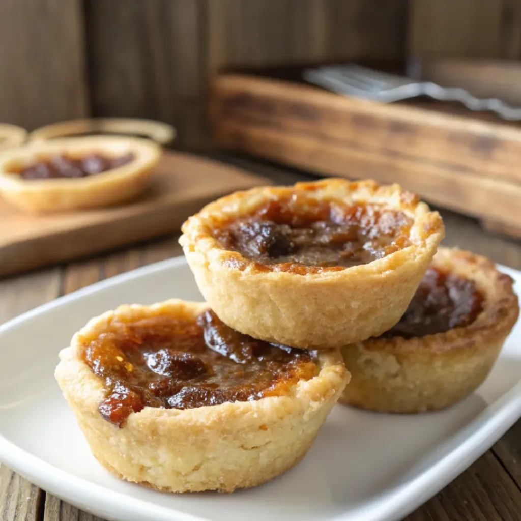 Traditional Canadian butter tarts on a plate