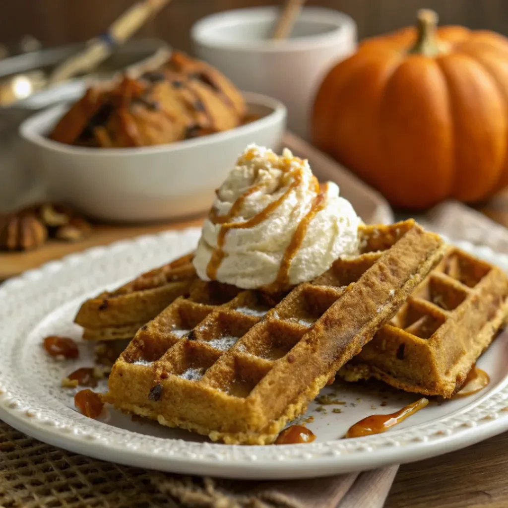 Crispy Pumpkin Waffles