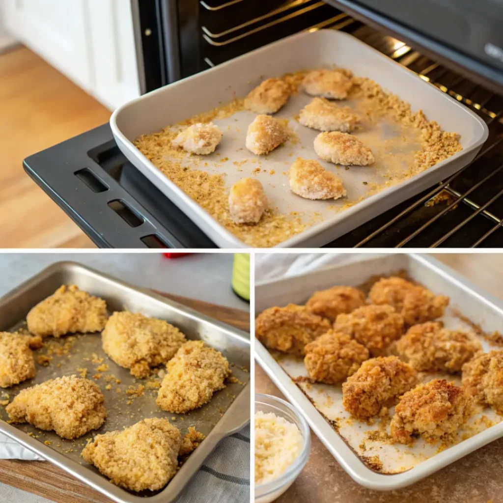 Crispy Baked Chicken Bites – Perfect Family Meal 7 Step-by-step collage of preparing baked chicken bites