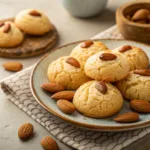 Freshly baked German Almond Cookies on a plate