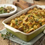 Homemade Cornbread Dressing Fresh from the Oven