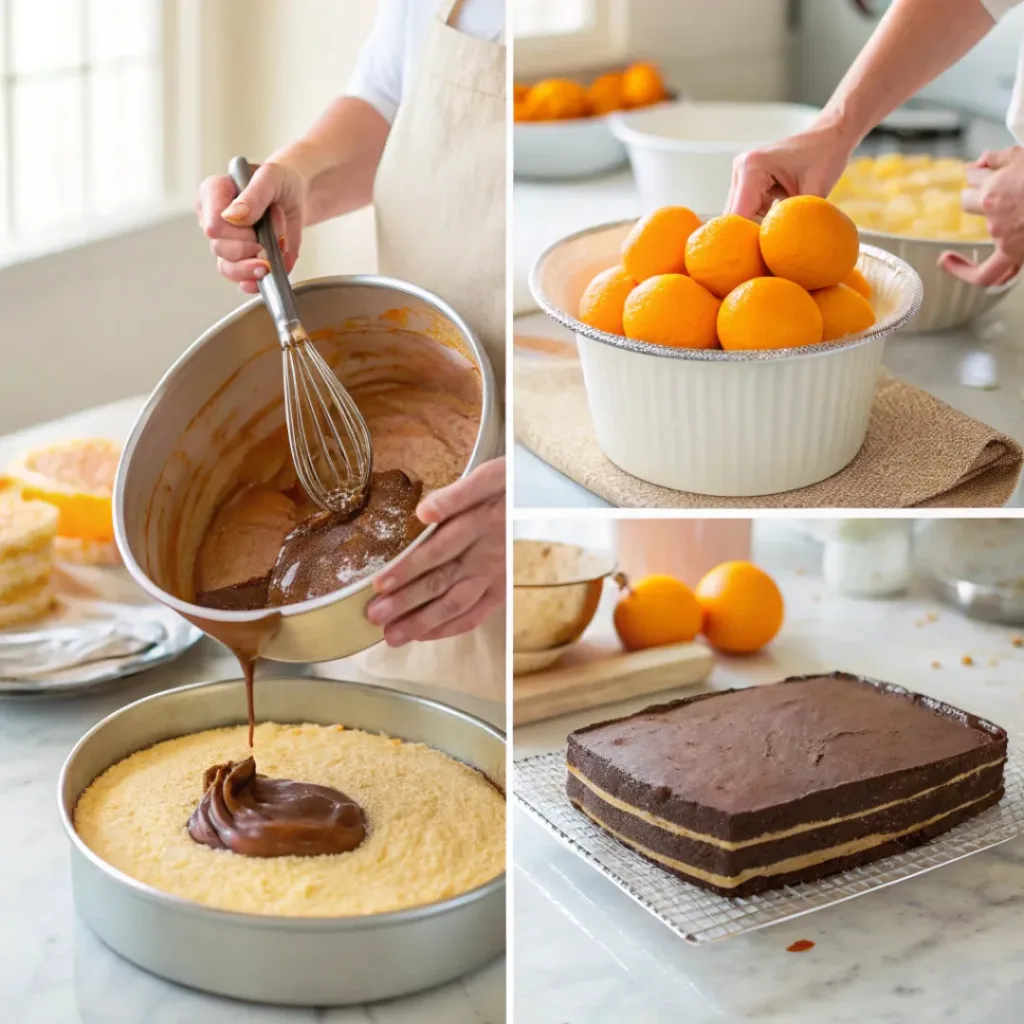 Chocolate Orange Cake – A Decadent Citrus Twist 7 Step-by-step making of chocolate orange cake